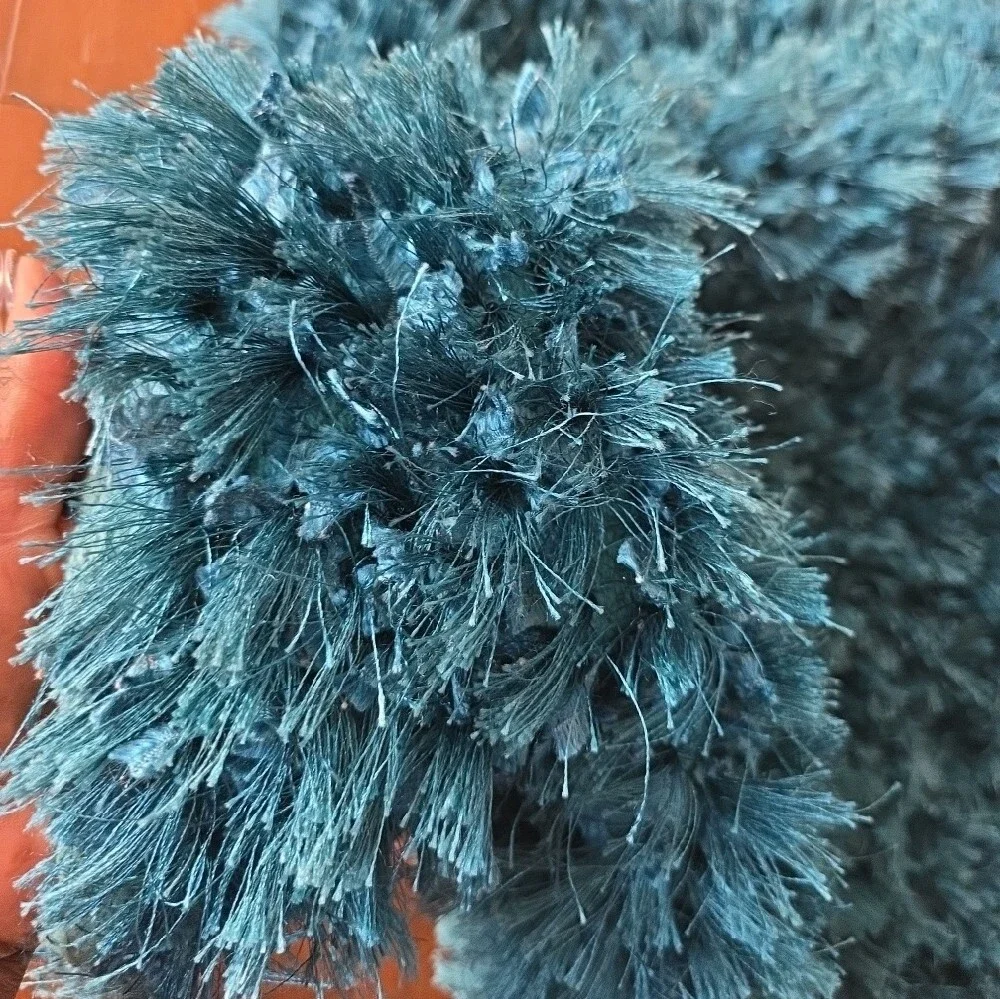 Plush Teal Shag Area Rug - Home Accents